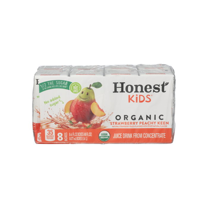 HONEST KIDS: Organic Strawberry Peachy Keen, 48 fo