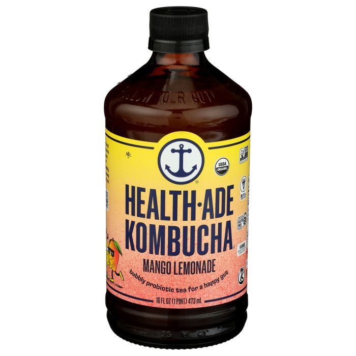HEALTH ADE: Mango Lemonade Kombucha, 16 fo