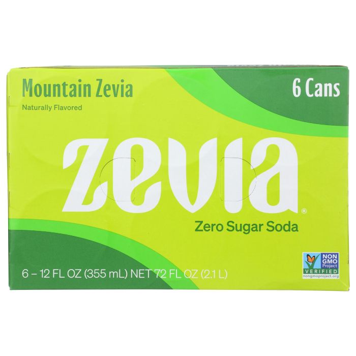 ZEVIA: Mountain Zevia Soda 6Pack, 72 fo