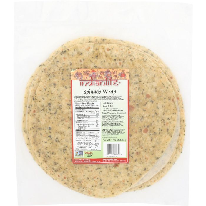 INDIANLIFE: Spinach Wrap, 17.6 oz