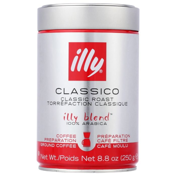 ILLY: Classico Medium Roast Ground Drip Coffee, 8.8 oz