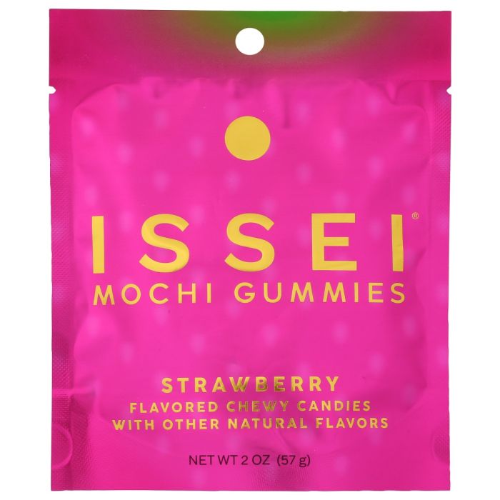 ISSEI MOCHI GUMMIES: Strawberry Flavored Gummies, 2 oz