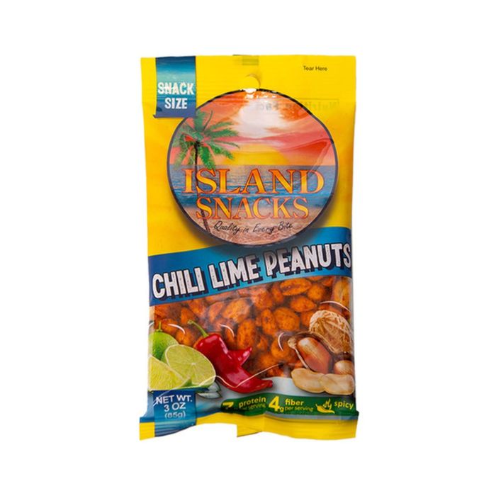 ISLAND SNACKS: Chili Lime Peanuts, 3 oz