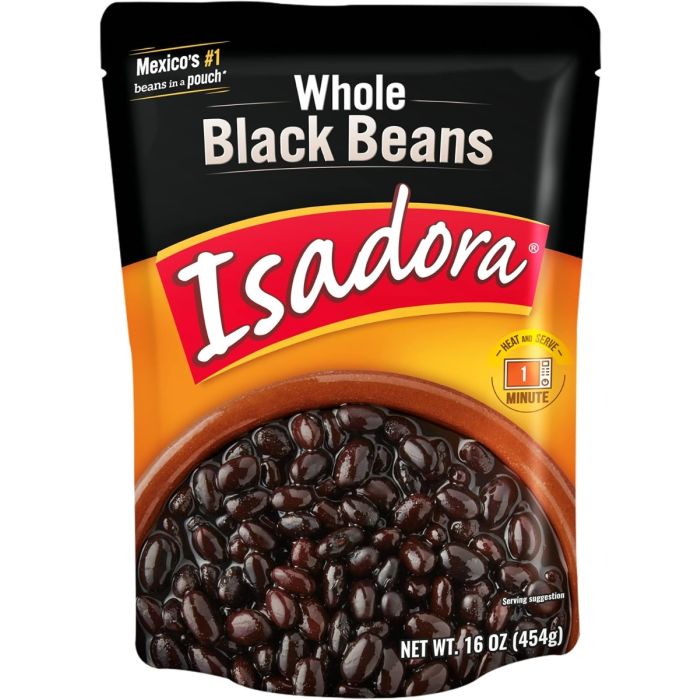 ISADORA: Whole Black Beans, 16 oz