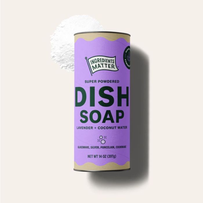 INGREDIENTS MATTER: Lavender Coconut Dish Soap Powder, 14 oz