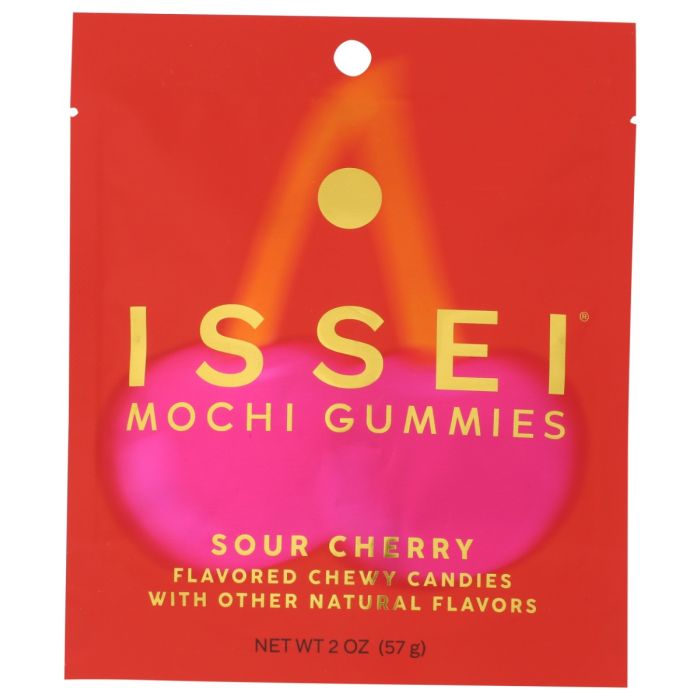 ISSEI MOCHI GUMMIES: Sour Cherry Flavored Gummies, 2 oz