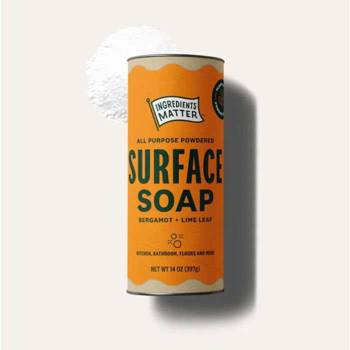INGREDIENTS MATTER: Surface Soap Powder Bergamot Lime Leaf, 14 oz