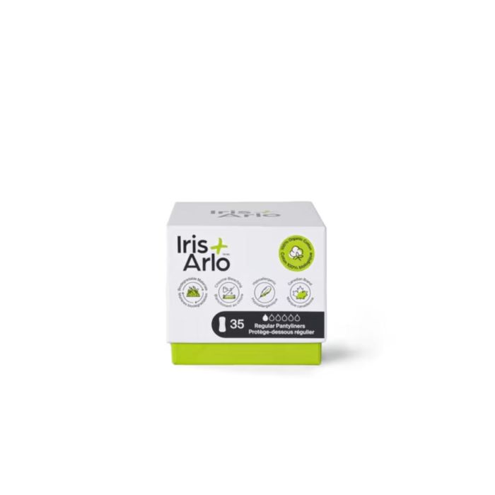 IRIS PLUS ARLO: Organic Regular Cotton Pantyliners, 35 ea