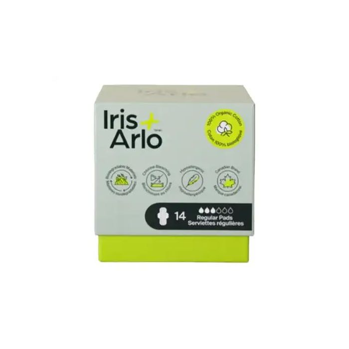 IRIS PLUS ARLO: Organic Regular Cotton Pads, 14 ea