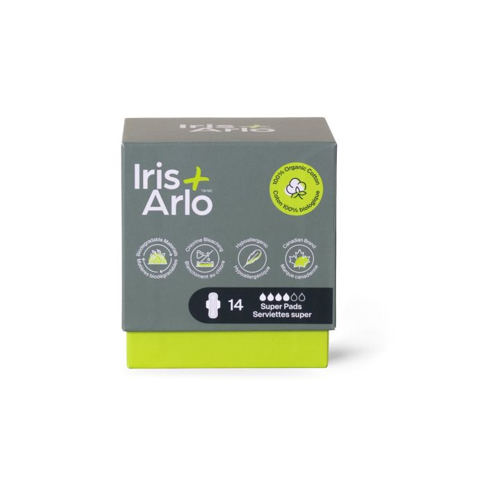 IRIS PLUS ARLO: Organic Super Cotton Pads, 14 ea