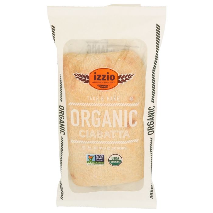 IZZIO ARTISAN BAKERY: Take and Bake Organic Ciabatta, 14 oz