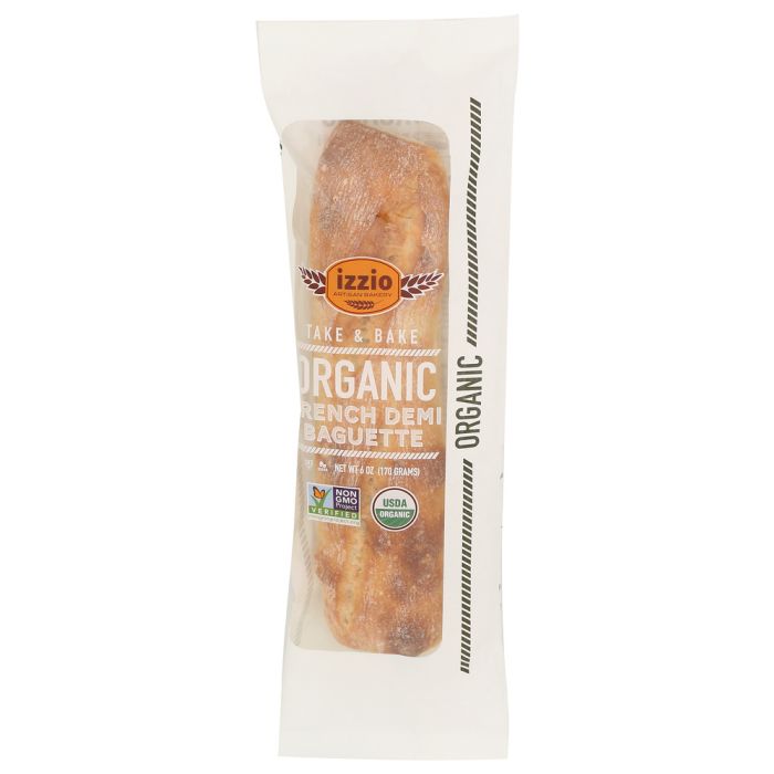 IZZIO ARTISAN BAKERY: Take and Bake French Demi Baguette, 6 oz