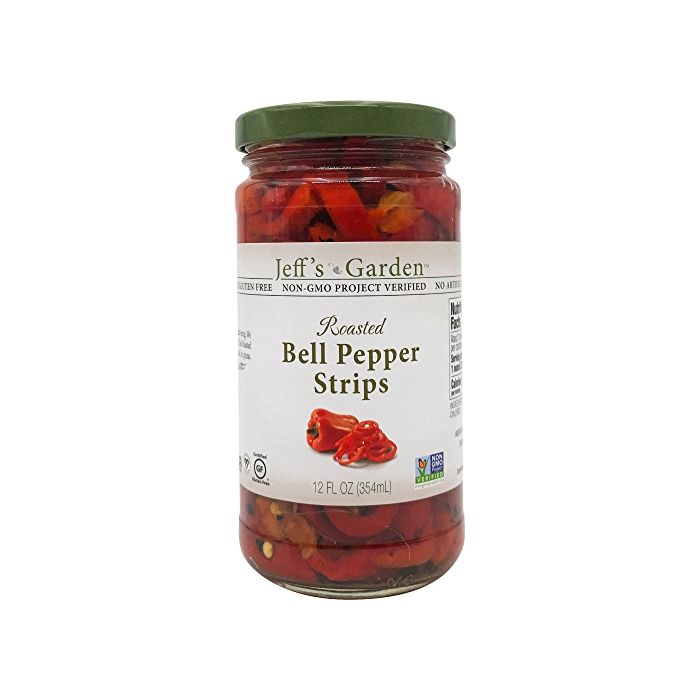 JEFFS GARDEN: Roasted Bell Pepper Strips, 12 oz