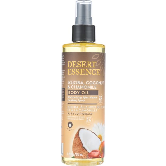 DESERT ESSENCE: Jojoba Coconut and Chamomile Body Oil Spray, 8.28 fo