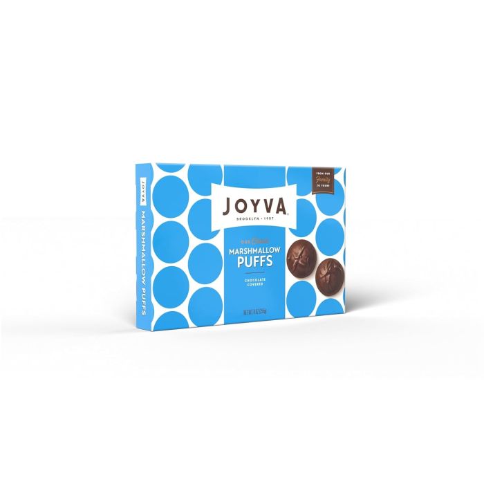 JOYVA: Chocolate Covered Marshmallow Puffs, 9 oz