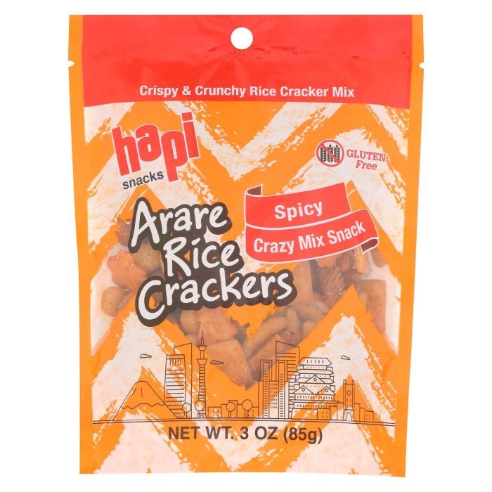 HAPI: Arare Rice Crackers Crazy Mix Snack, 3 oz