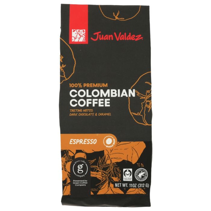 JUAN VALDEZ COFFEE: Espresso Whole Bean Coffee, 11 oz