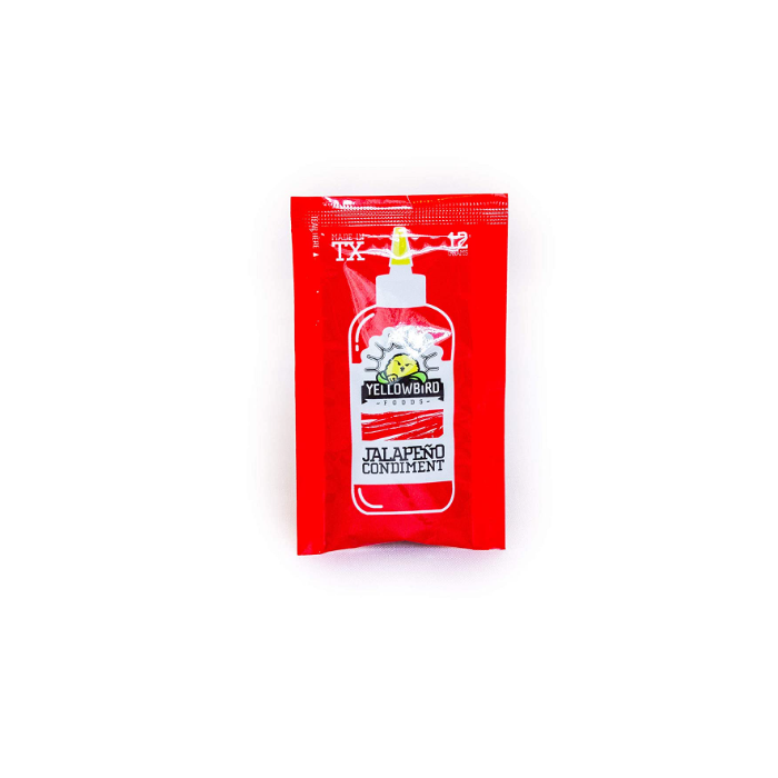 YELLOWBIRD SAUCE:  Jalapeno Condiment Packet 200Ct, 12 gm