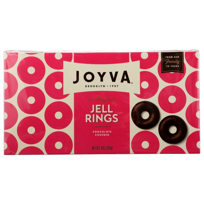 JOYVA: Chocolate Covered Raspberry Ring Jells, 9 oz