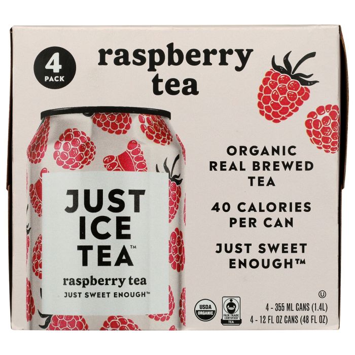 JUST ICE TEA: Raspberry Tea 4 Count, 48 fo