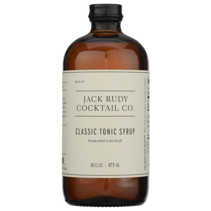 JACK RUDY COCKTAIL COMPANY: Classic Tonic Syrup, 16 fo