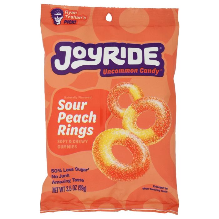 JOYRIDE: Sour Peach Rings, 3.5 oz