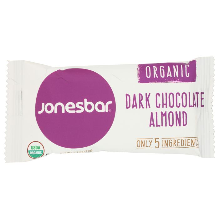 JONES BAR: Dark Chocolate Almond Bar, 1.7 oz