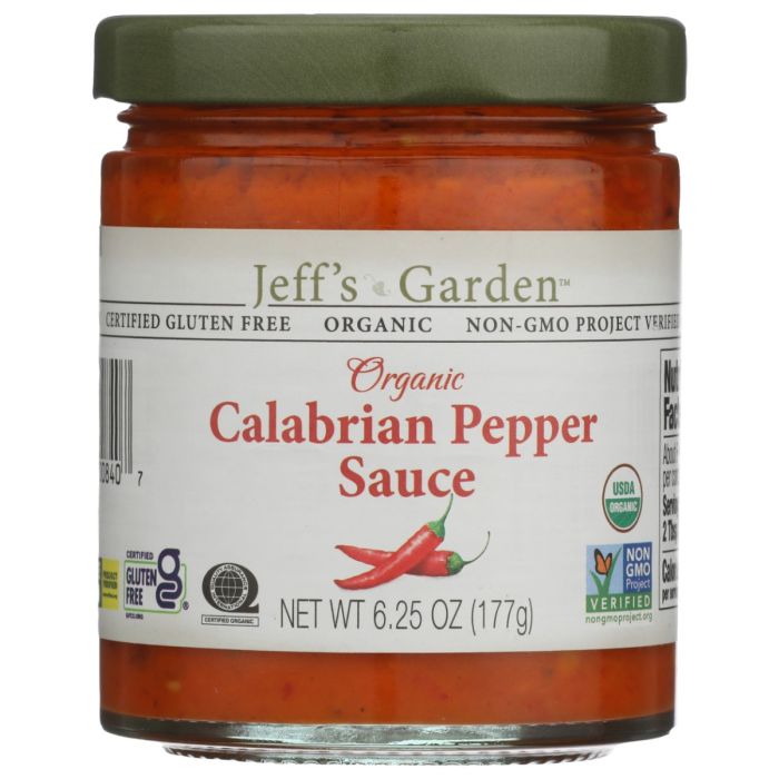 JEFFS GARDEN: Organic Calabrian Pepper Sauce, 6.25 oz