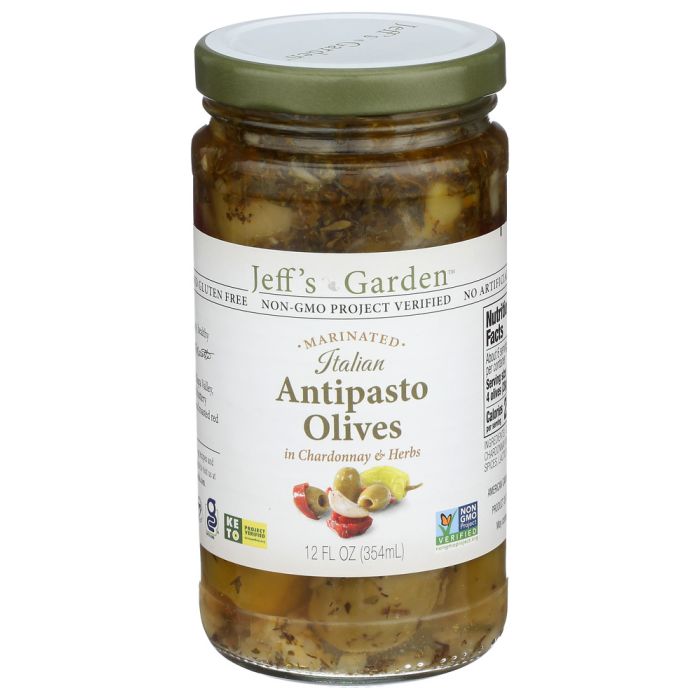 JEFFS GARDEN: Italian Olive Antipasto, 12 fo