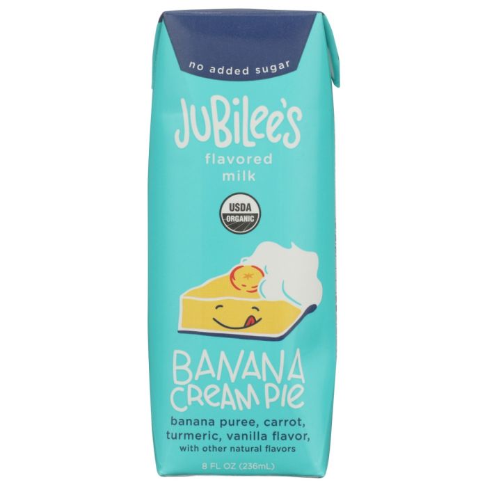 JUBILEES: Banana Cream Pie Organic Whole Milk, 8 fo