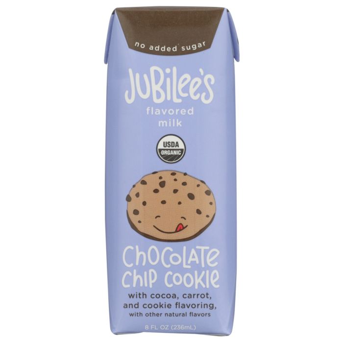 JUBILEES: Chocolate Chip Cookie Organic Whole Milk, 8 fo
