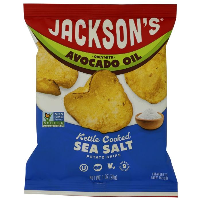 JACKSONS: Sea Salt Kettle Chips in Avocado Oil, 1 oz