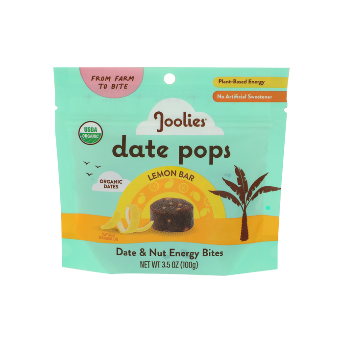 JOOLIES: Organic Lemon Bar Date Pops, 3.5 oz