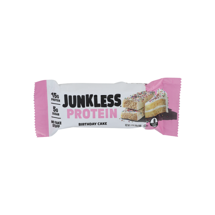 JUNKLESS: Birthday Cake Protein Bar, 1.9 oz