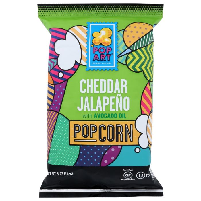 POP ART: Cheddar Jalapeno Popcorn With Avocado Oil, 5 oz