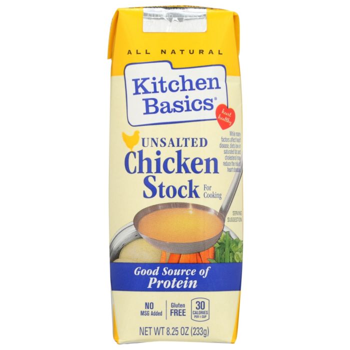 KITCHEN BASICS: Unsalted Chicken Stock, 8.25 oz