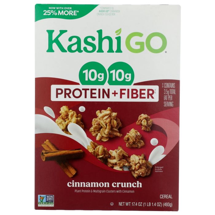 KASHI GO: Cinnamon Crunch Cereal, 17.4 oz