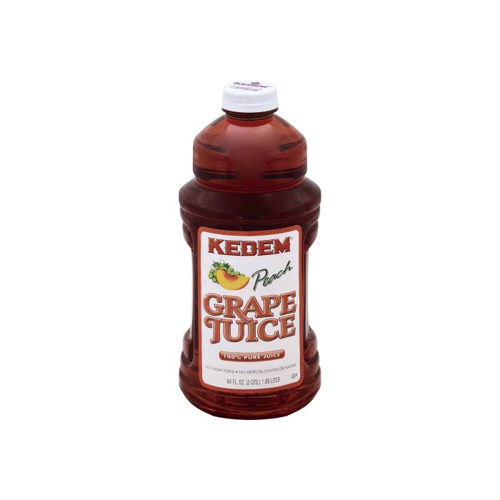 KEDEM: Peach Grape Juice, 64 oz