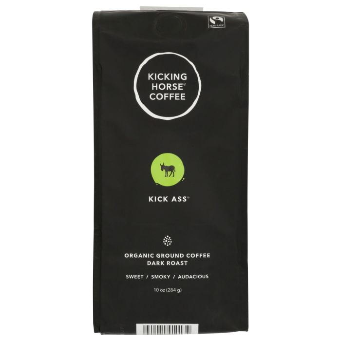 KICKING HORSE: Kick Ass Organic Whole Bean Coffee, 10 oz