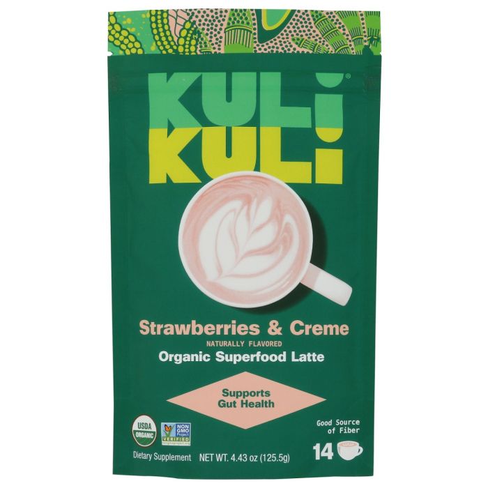 KULI KULI MO: Strawberries and Creme Superfood Latte, 4.43 oz
