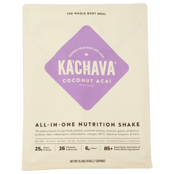 KACHAVA: Coconut Acai All in One Nutrition Shake, 15.3 oz