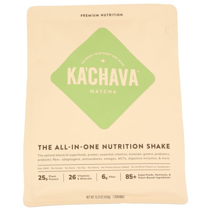 KACHAVA: Matcha All in One Nutrition Shake, 15.3 oz