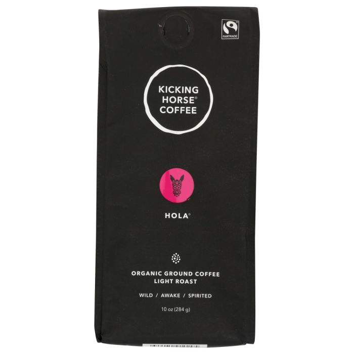 KICKING HORSE: Hola Organic Ground Light Roast Coffee, 10 oz
