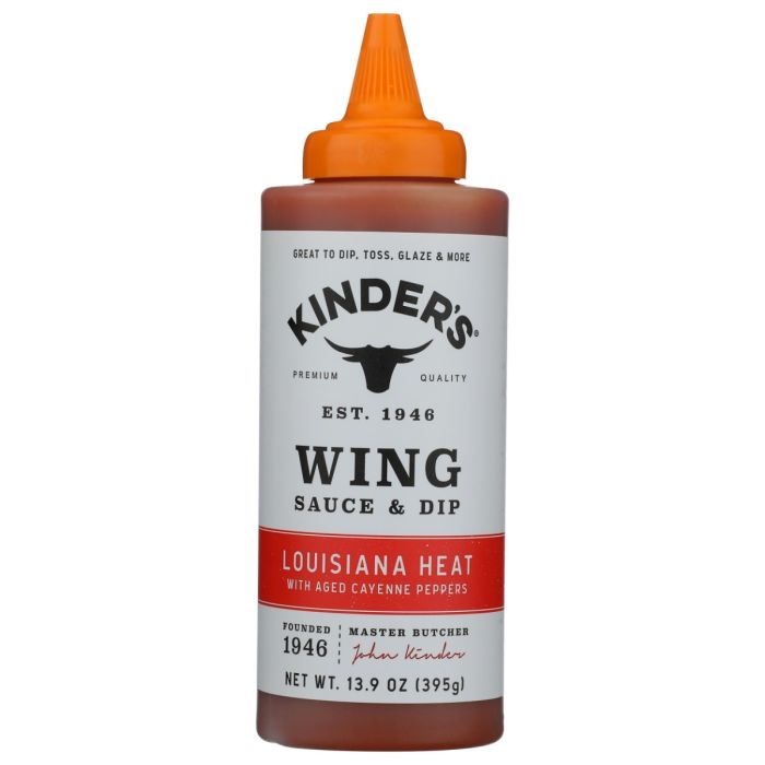 KINDERS: Louisiana Heat Wing Sauce and Dip, 13.9 oz