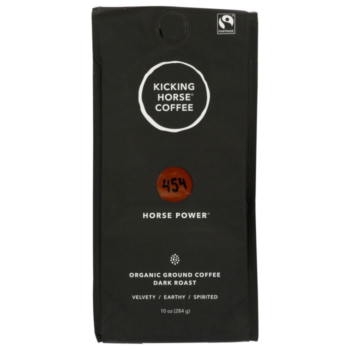 KICKING HORSE: 454 Horse Power Dark Roast Ground Coffee, 10 oz