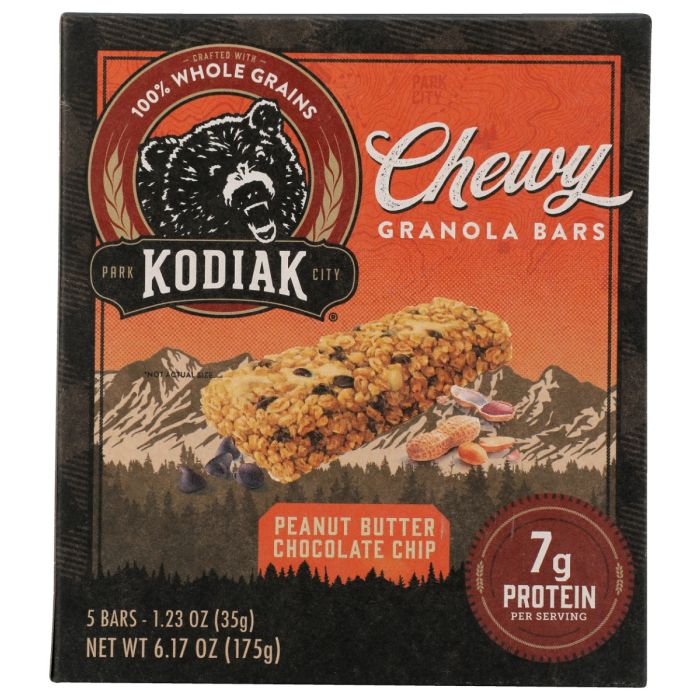 KODIAK: Peanut Butter Chocolate Chip Chewy Bars, 6.17 oz