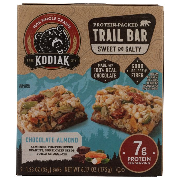 KODIAK: Chocolate Almond Trail Bars, 6.17 oz