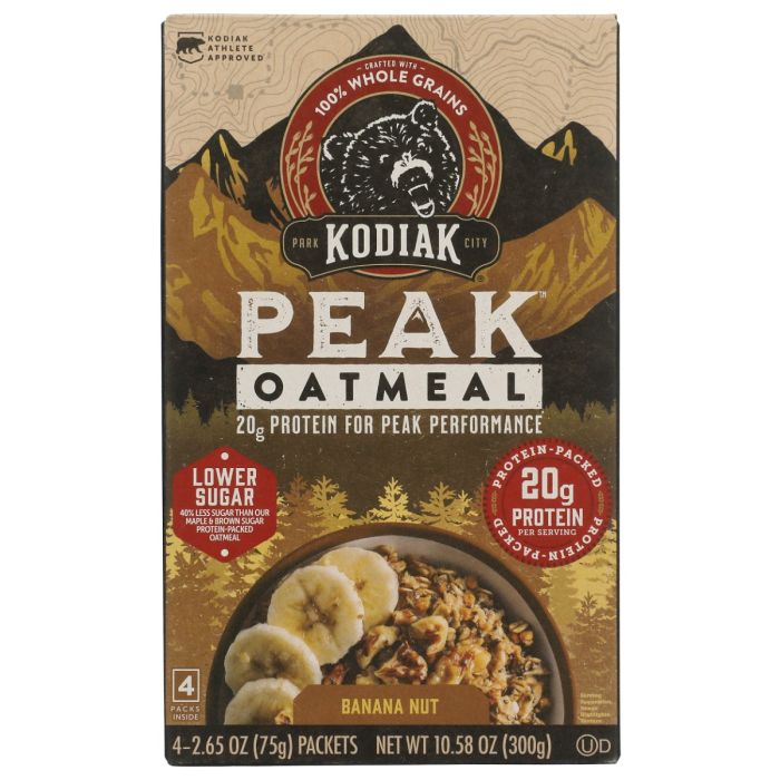 KODIAK: Oatmeal Packets Banana Nut, 10.58 oz