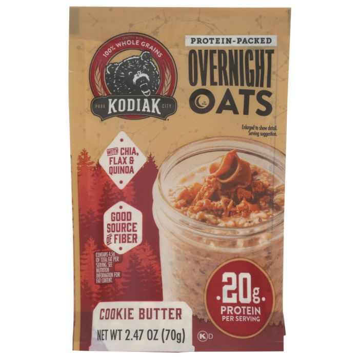 KODIAK: Overnight Oats Cookie Butter, 2.47 oz