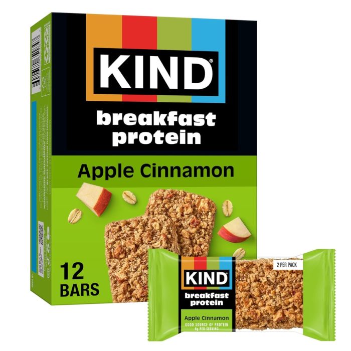 KIND: Apple Cinnamon Breakfast Protein Bars, 10.58 oz